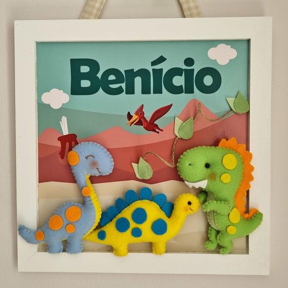 Enfeite de Porta de Maternidade 3 Dinossauros