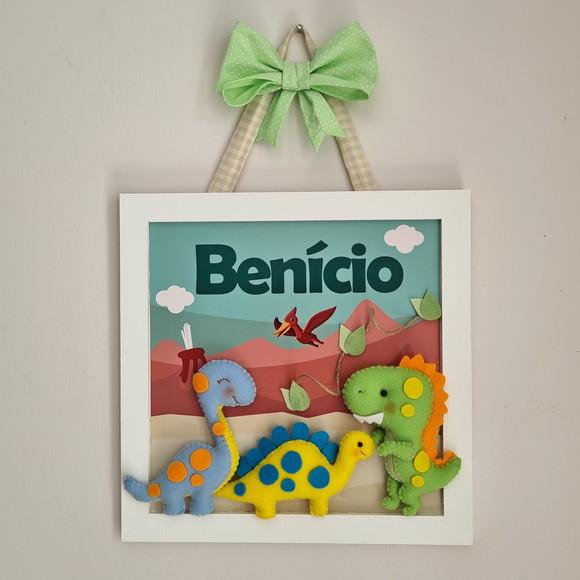 Enfeite de Porta de Maternidade 3 Dinossauros