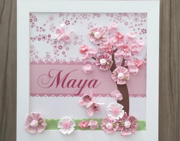 Enfeite de Porta e Quadro para Decoração Quarto Menina Rosa