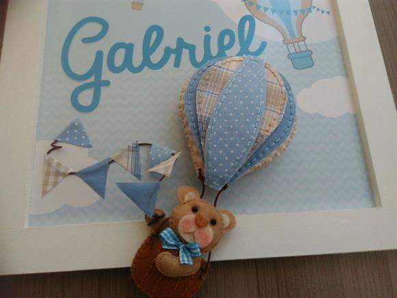 Enfeite de Porta Maternida Urso no Balão