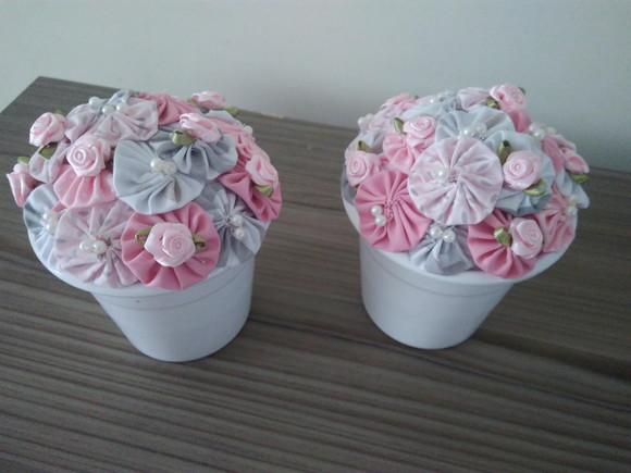 Kit decoração rosa e cinza