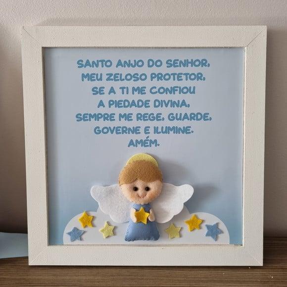 Kit Porta Maternidade Safari e Quadro Anjo da Guarda