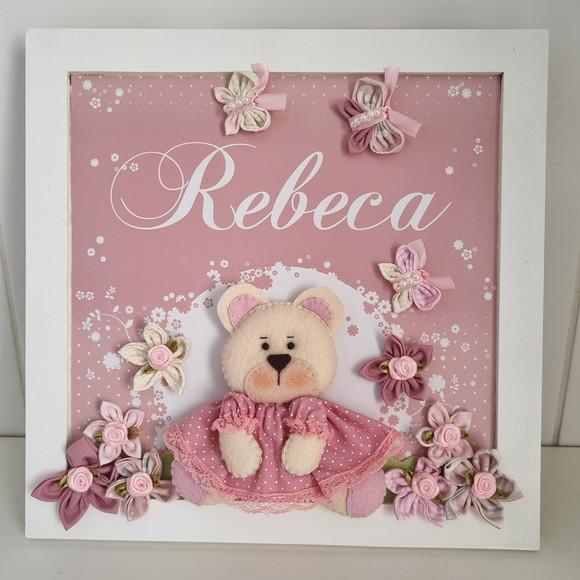 Kit Porta Maternidade Ursa e Trio de Quadrinhos Decoração