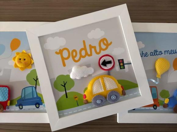 Porta Maternidade com Trio de Quadros