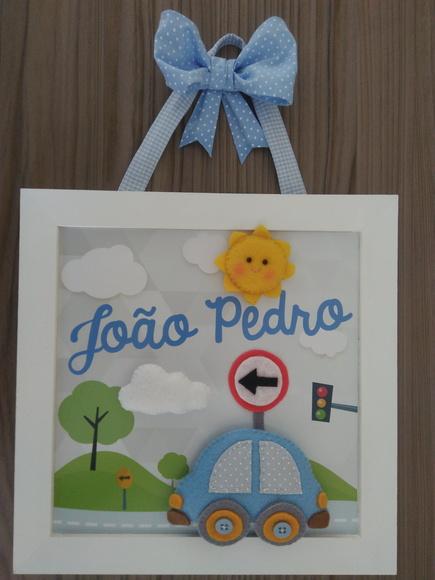 Porta Maternidade Fusca Azul