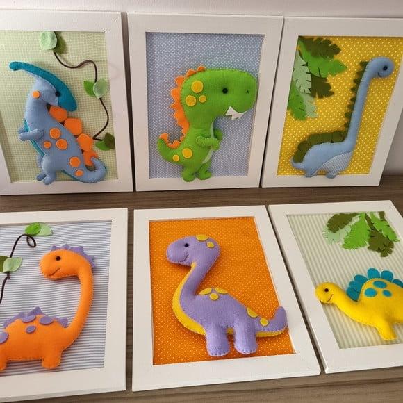 Quadro Dinossauro para Decoração de Quarto Infantil Unidade