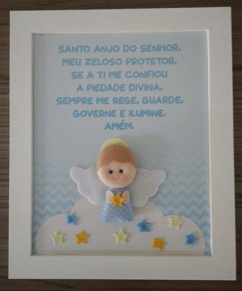 Quadro Decorativo Oração do Anjo da Guarda
