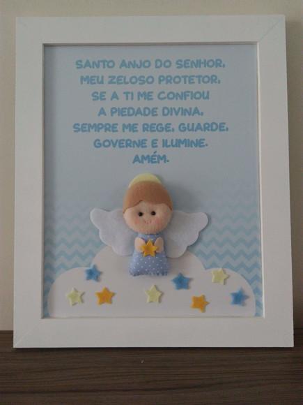 Quadro Decorativo Oração do Anjo da Guarda