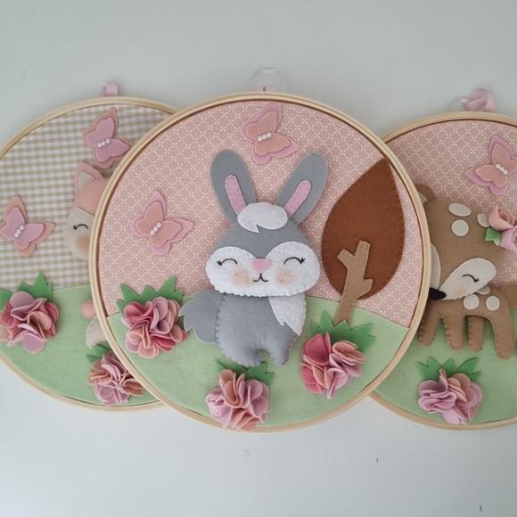 Quadros Decoração no Bastidor Floresta Encantada
