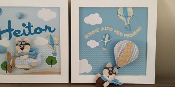 Quadros Decorativos Urso Aviador