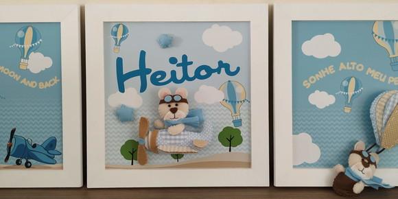 Quadros Decorativos Urso Aviador