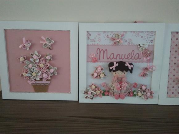 Trio de Quadros com Porta Maternidade