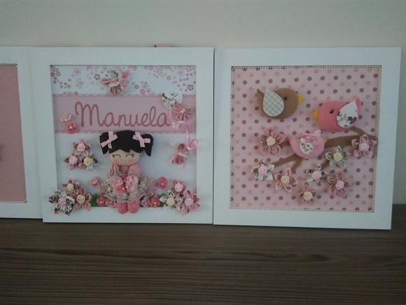 Trio de Quadros com Porta Maternidade
