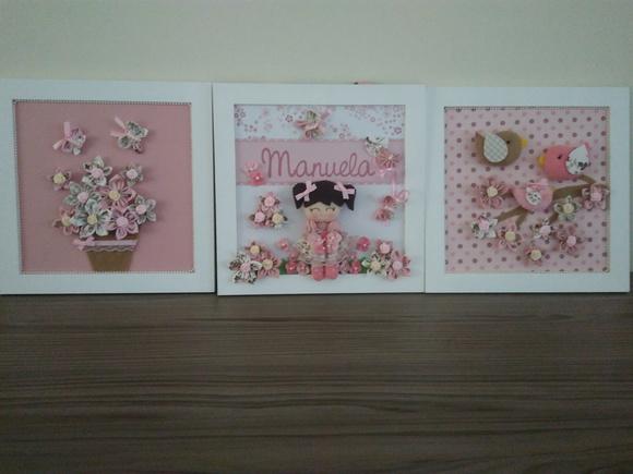 Trio de Quadros com Porta Maternidade