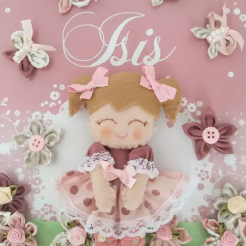 Enfeite de Porta Maternidade Bonequinha