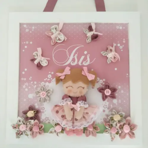 Enfeite de Porta Maternidade Bonequinha