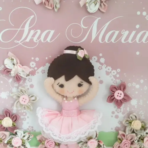 Enfeite de Porta Maternidade Bailarina