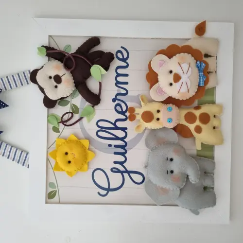 Quadros Safari + Porta Maternidade