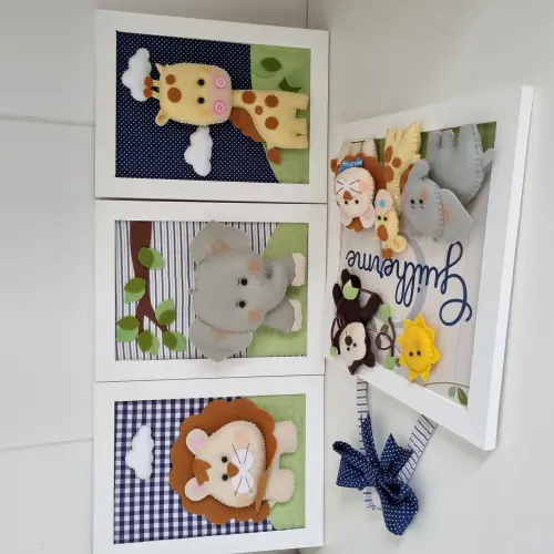 Quadros Safari + Porta Maternidade