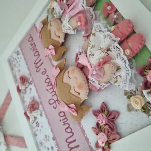 Enfeite de Porta Maternidade Irmãs