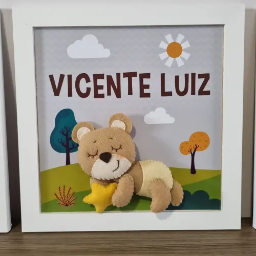 Kit Decoração Quarto do Bebê, Quadros + Varal de berço no tem