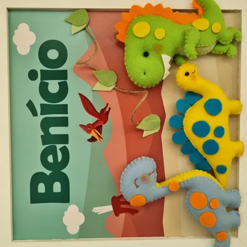 Enfeite de Porta Maternidade Dinossauros