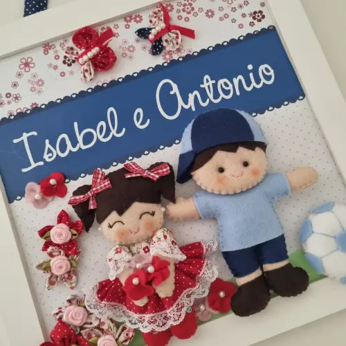 Enfeite de Porta Maternidade Irmãos