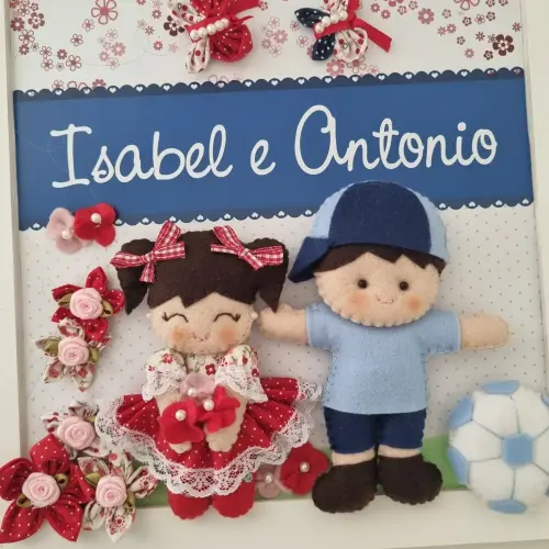 Enfeite de Porta Maternidade Irmãos