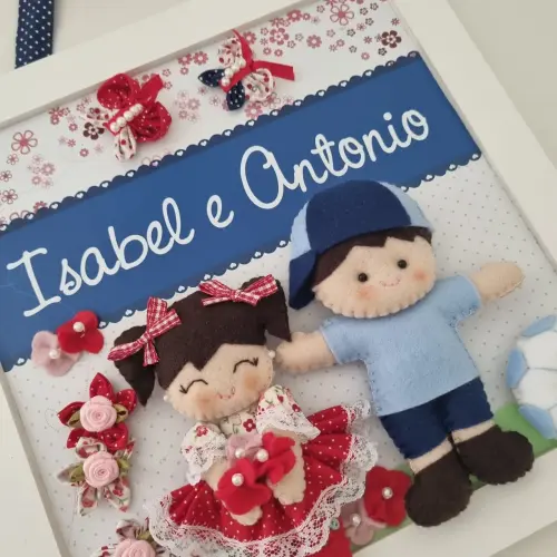 Enfeite de Porta Maternidade Irmãos