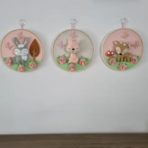 Quadros para Quarto do Bebê Floresta Encantada