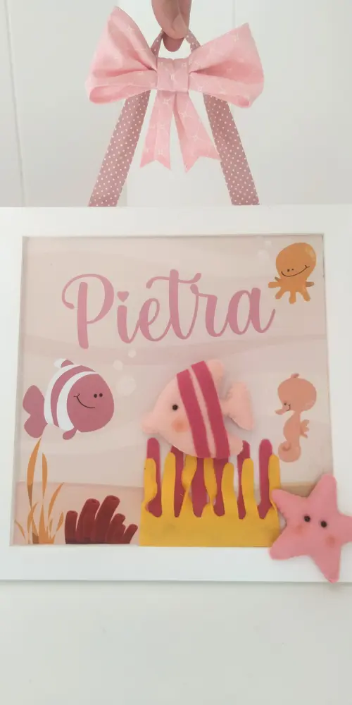 Enfeite de Porta Maternidade Fundo do Mar