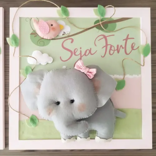 4 Quadros Decoração Safari Menina