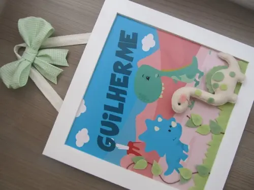 Enfeite de Porta Maternidade Dinossauros