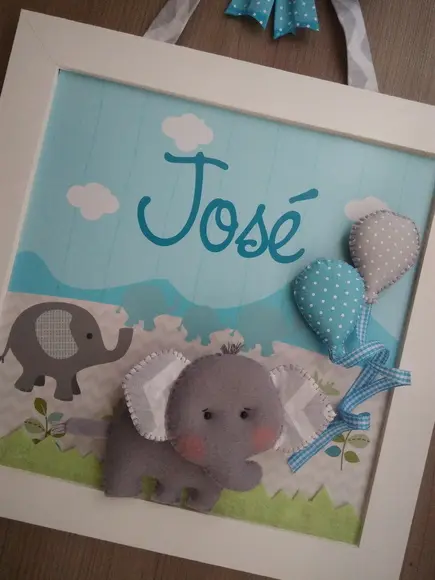 Enfeite de Porta Maternidade Elefante