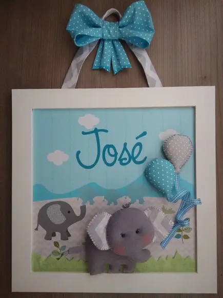 Enfeite de Porta Maternidade Elefante