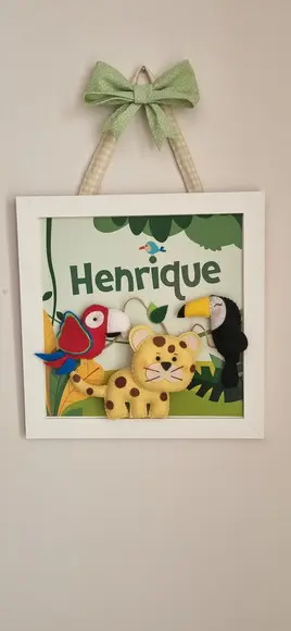 Enfeite de Porta Maternidade Menino Fauna Brasileira