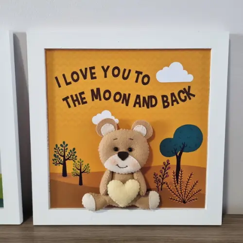 Enfeite de Porta Maternidade Urso, Quadros Decoração e Varal