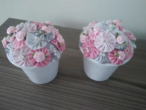Kit decoração rosa e cinza
