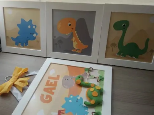 Kit Enfeite de Porta + Trio Dinossauros