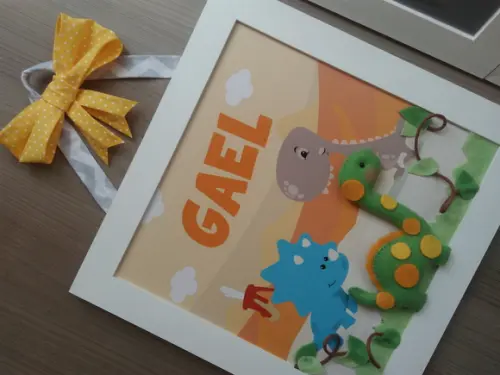 Kit Enfeite de Porta + Trio Dinossauros
