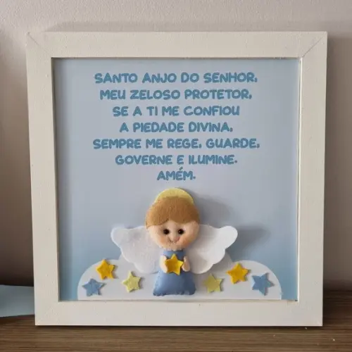 Kit Porta Maternidade Safari e Quadro Anjo da Guarda