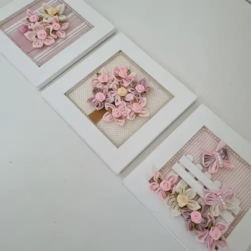 Kit Porta Maternidade Ursa e Trio de Quadrinhos Decoração