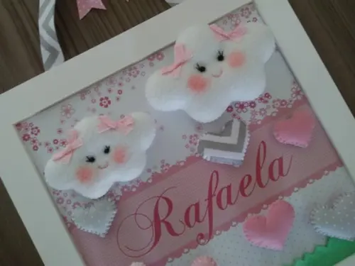Porta Maternidade Chuva de Amor e Nuvem