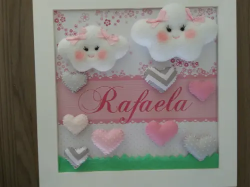 Porta Maternidade Chuva de Amor e Nuvem