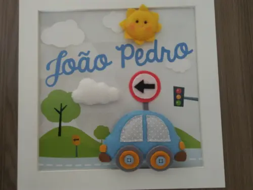 Porta Maternidade Fusca Azul