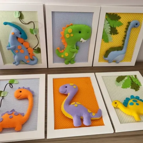 Quadro Dinossauro para Decoração de Quarto Infantil Unidade