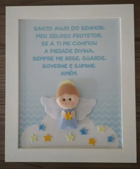 Quadro Decorativo Oração do Anjo da Guarda