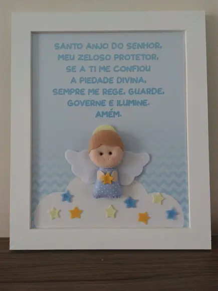 Quadro Decorativo Oração do Anjo da Guarda
