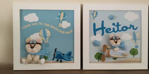 Quadros Decorativos Urso Aviador