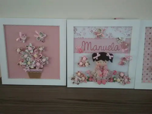 Trio de Quadros com Porta Maternidade